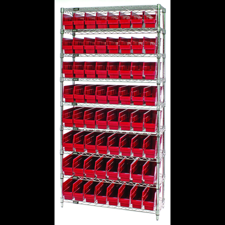 QUANTUM STORAGE SYSTEMS Wire Shelving Bin System - Complete Wire Package WR9-201RD